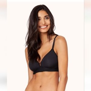 Lively the spacer bra black wireless athletic inspired band size 36DDD